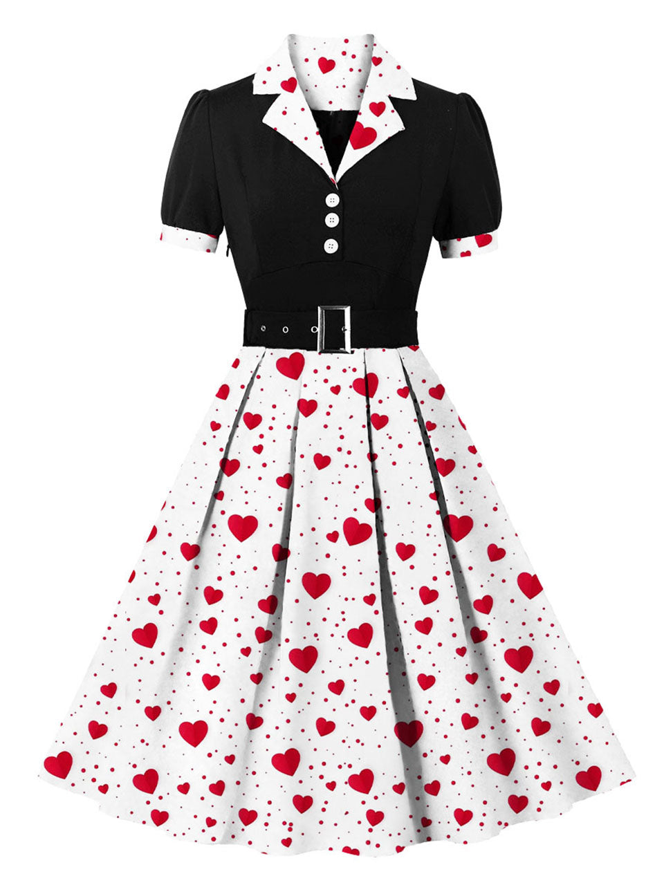 Pink Sweet Love 1950S Vintage Swing Dress