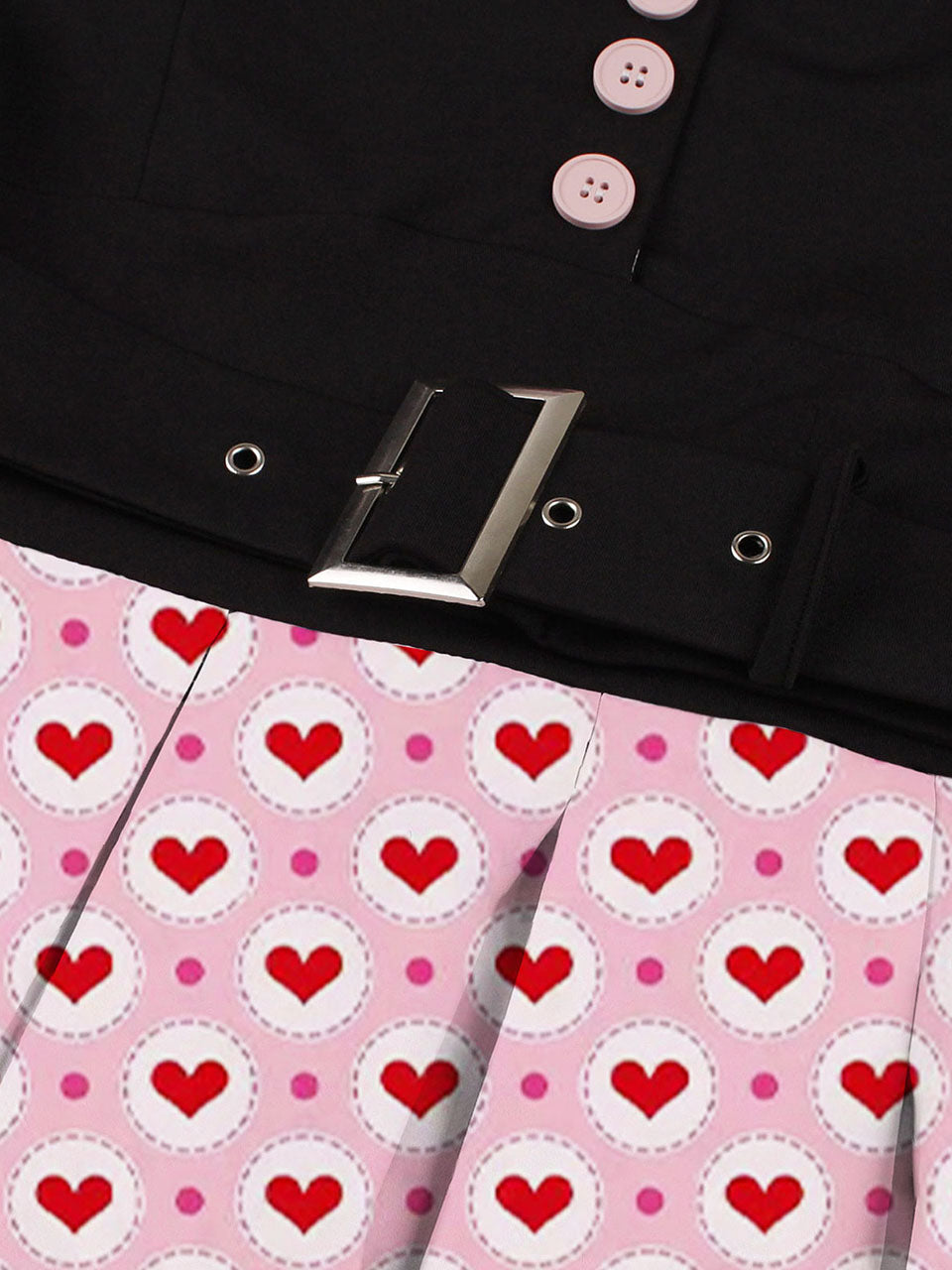 Pink Sweet Love 1950S Vintage Swing Dress
